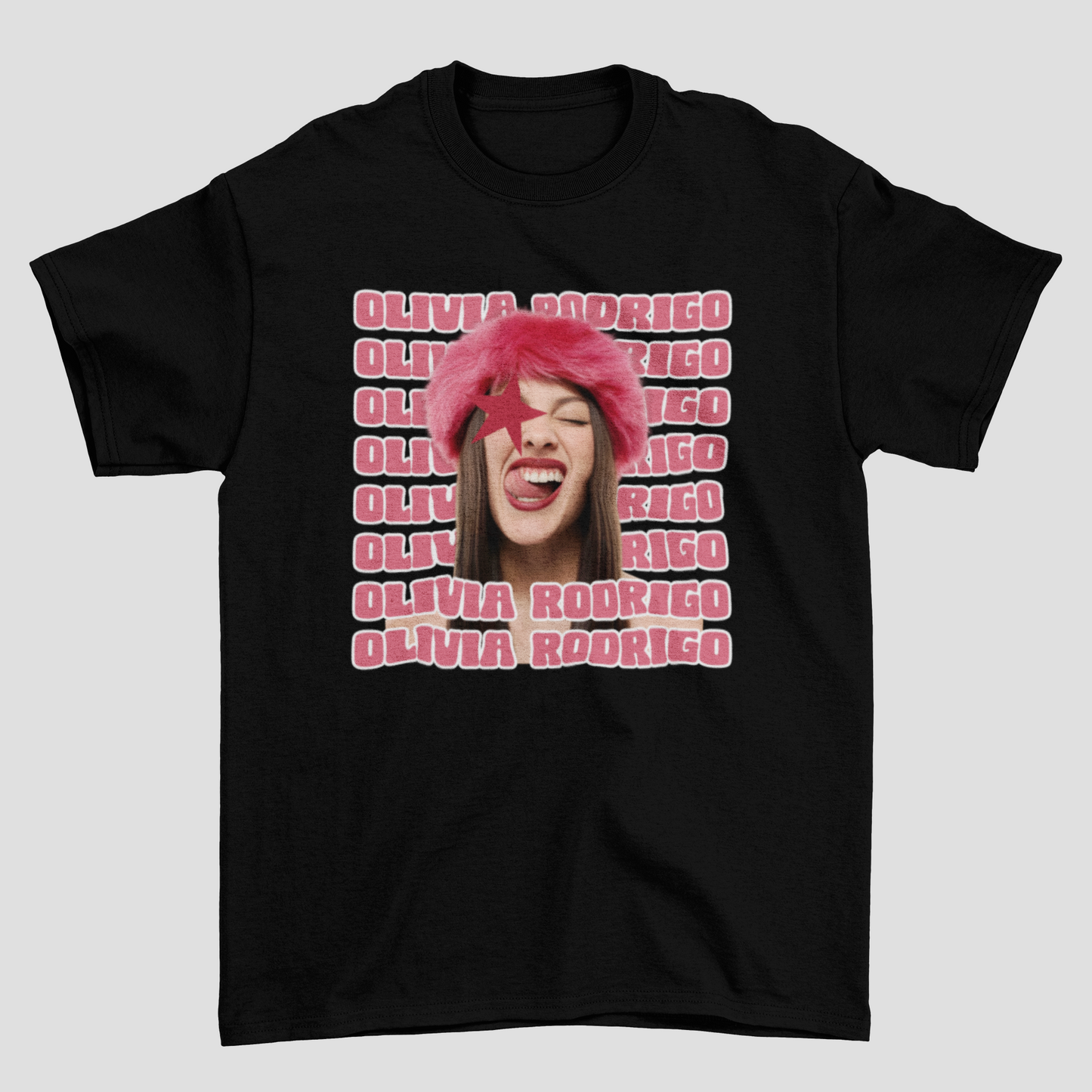 Camiseta Básica Olivia Rodrigo Pink Mood