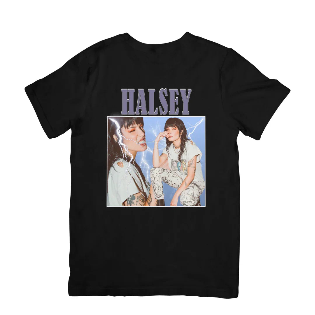 Camiseta Básica Halsey Aesthetic Preto