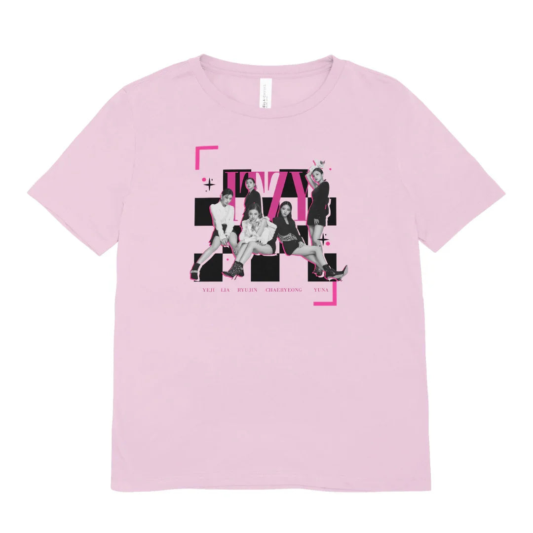 Camiseta Básica Itzy Aesthetic - rosa bebê