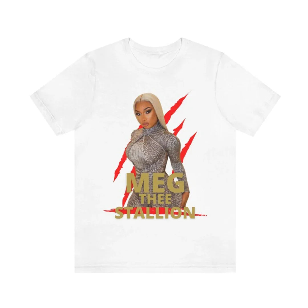 Camiseta Básica Megan Thee Stallion Aesthetic Mood-BRANCO