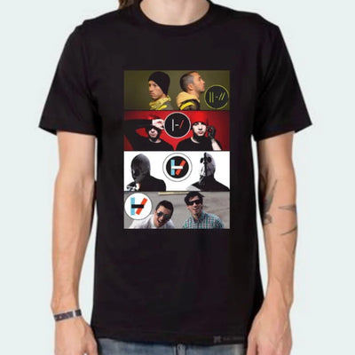 Camiseta Básica Twenty One Pilots Albuns  Preto