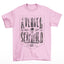 camiseta básica rosa bebê avenged caveira