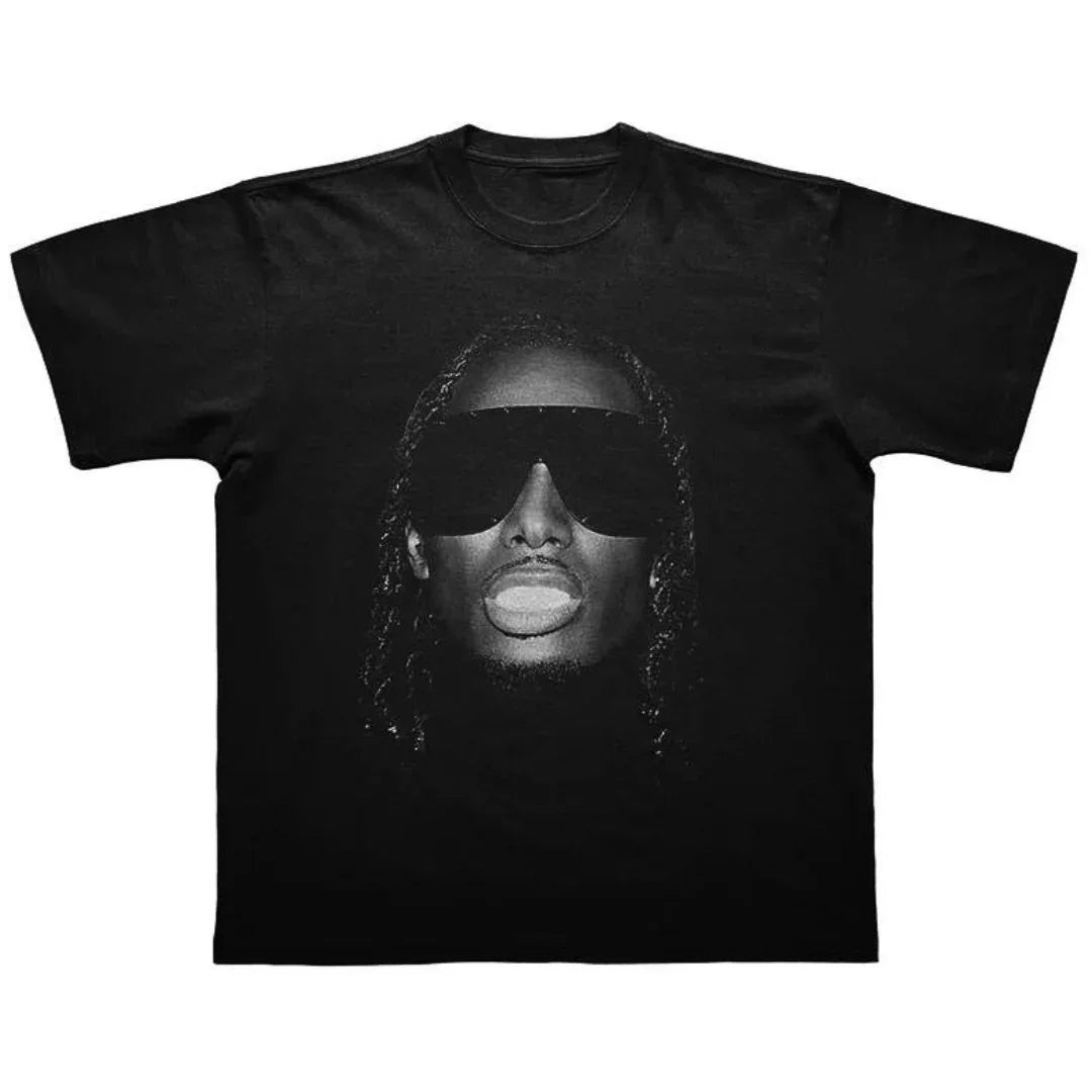 Camiseta Básica Playboi Carti B&W - PRETO