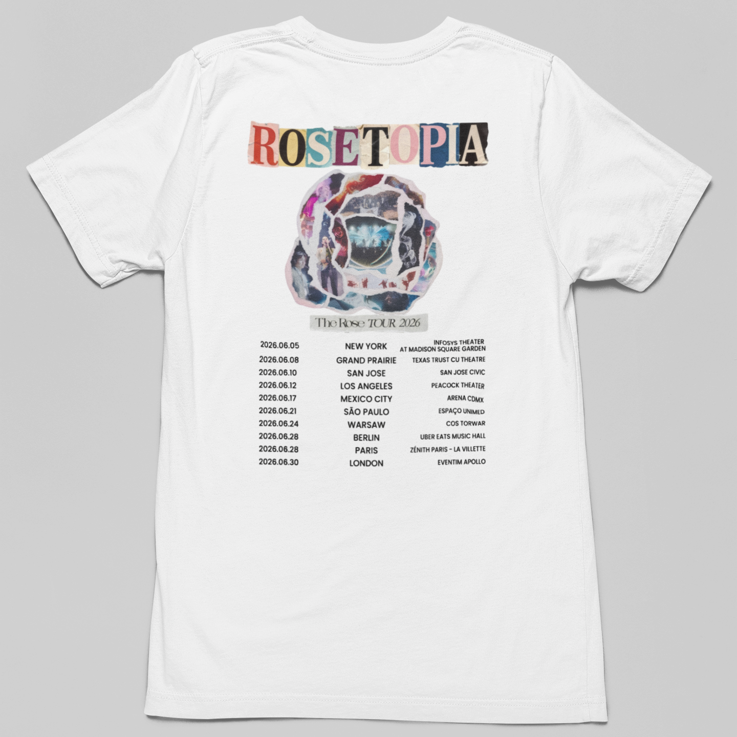 Camiseta Básica The Rose Rosetopia Tour
