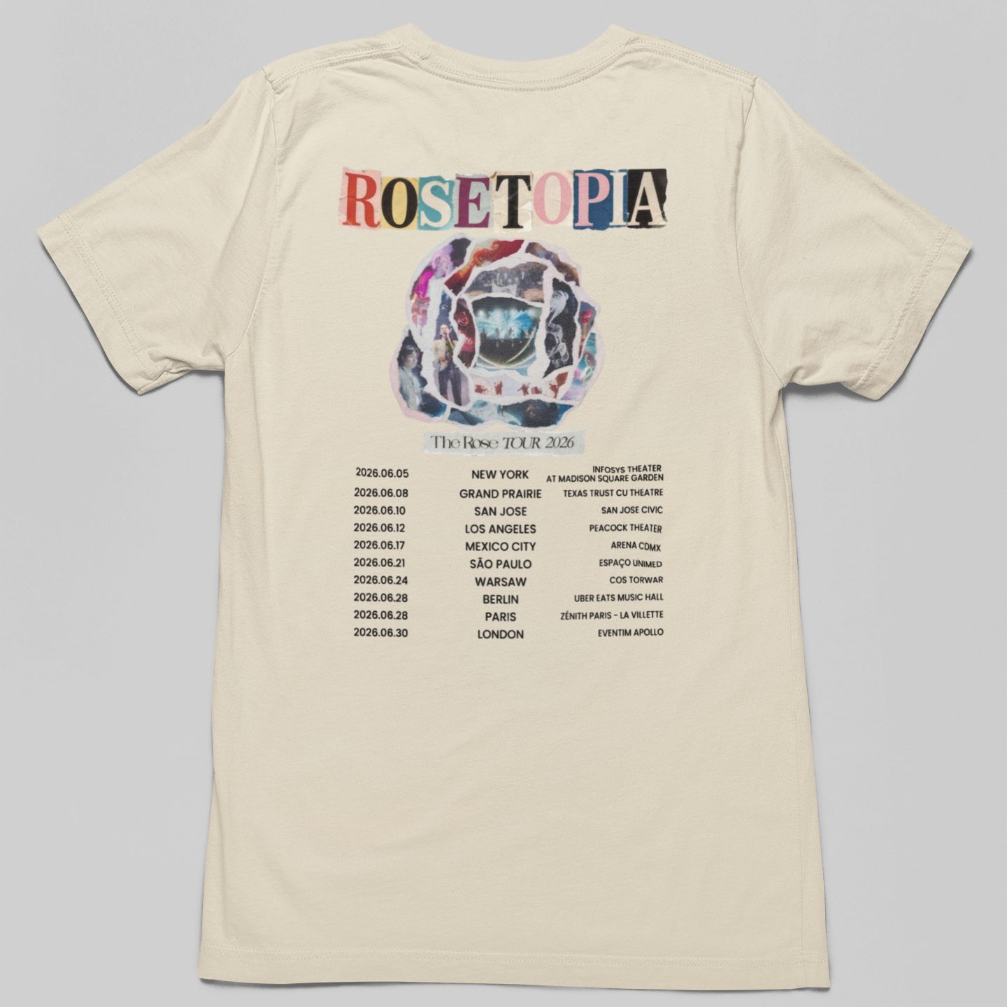 Camiseta Básica The Rose Rosetopia Tour