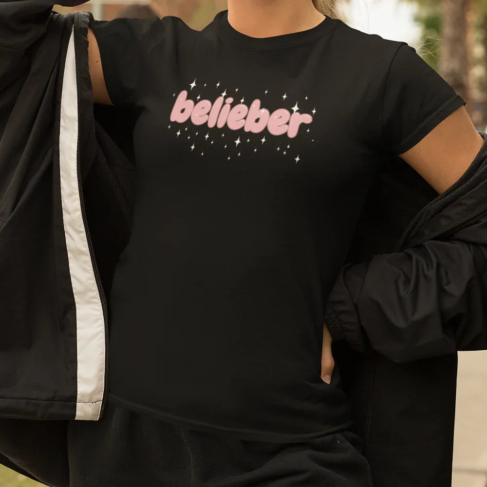 Camiseta Básica Justin Bieber Belieber Preto