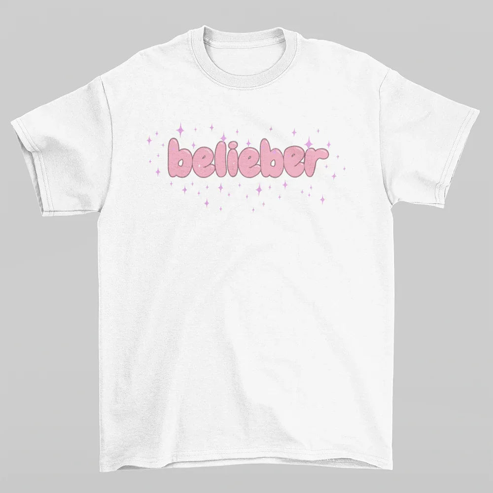 Camiseta Básica Justin Bieber Belieber Branco