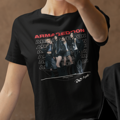 Camiseta Básica Aespa Armageddon Letters