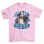Camiseta Básica Justin Bieber Collab Design Rosa Bebê 