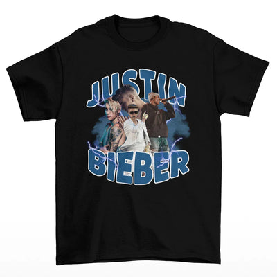 Camiseta Básica Justin Bieber Collab Design Preto
