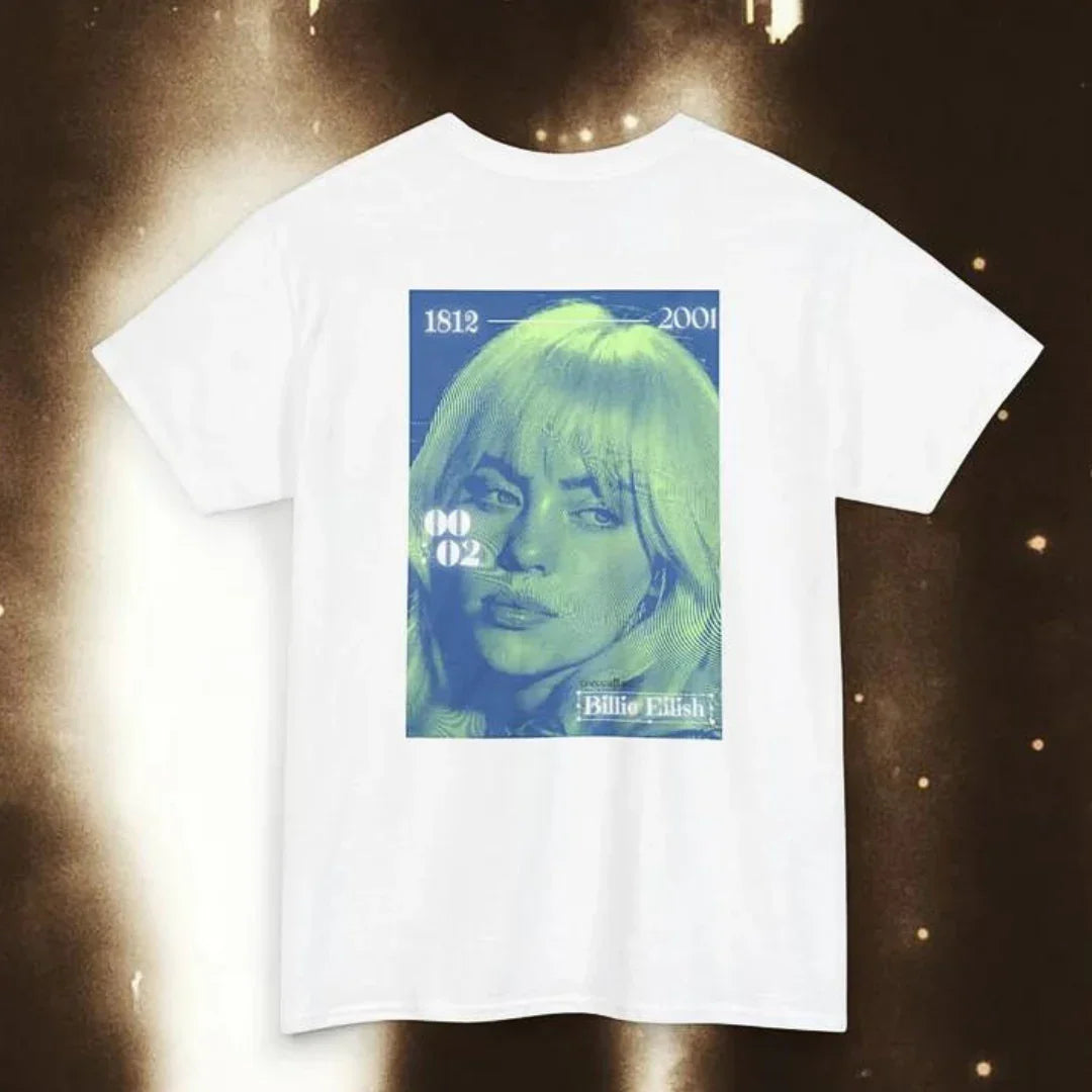 Camiseta Básica Billie Eilish 0002 - Branco
