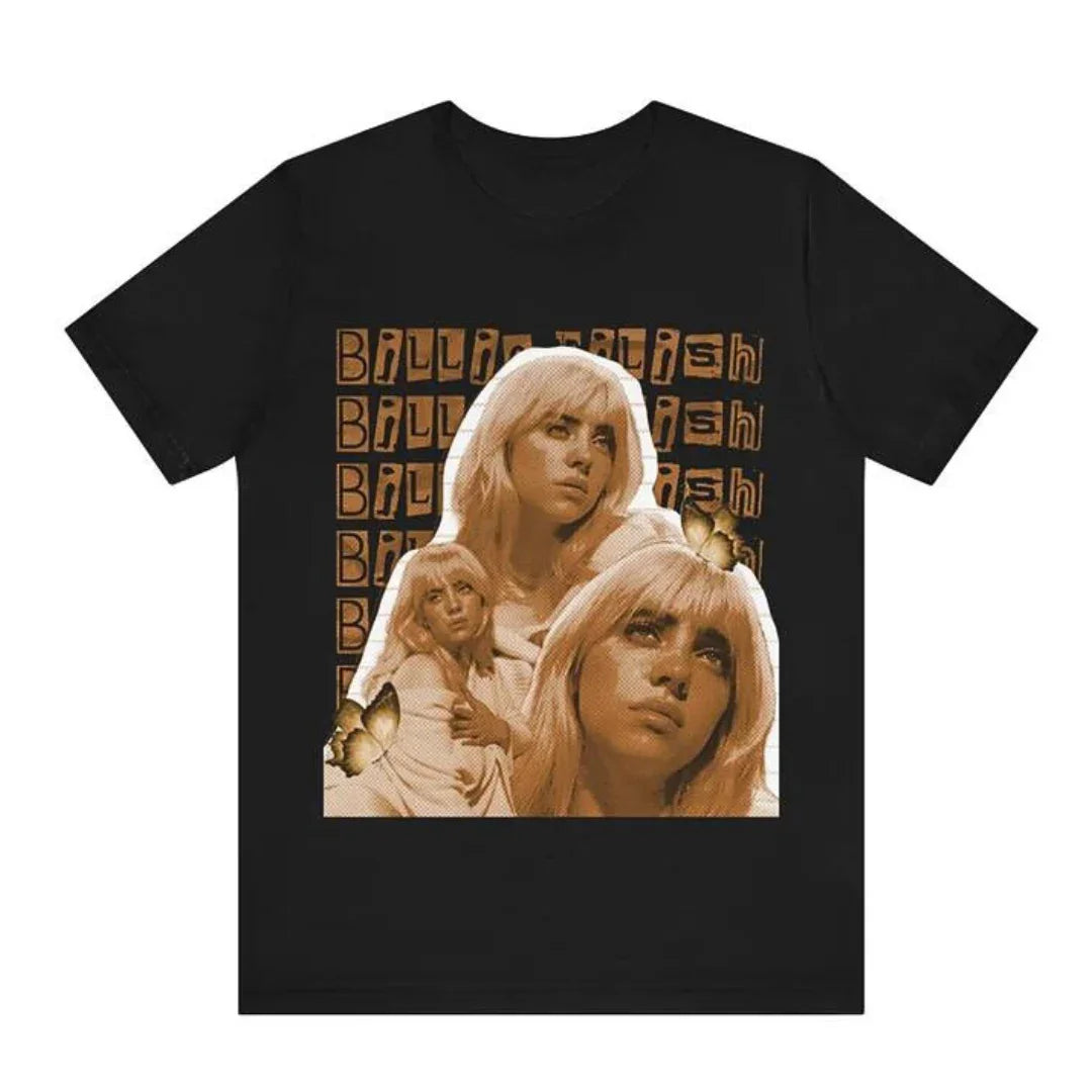 Camiseta Básica Billie Eilish Collab - Preto