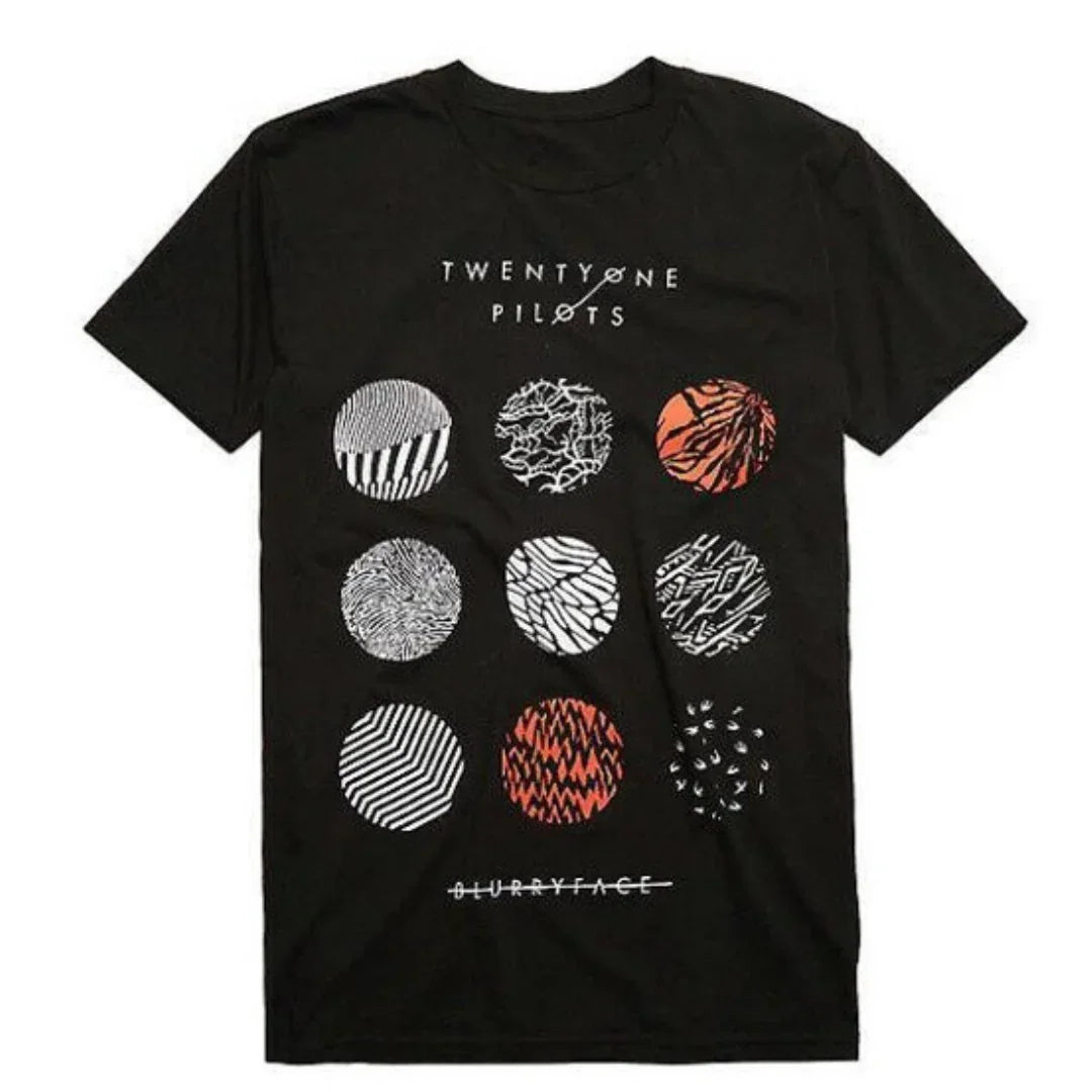Camiseta Básica Twenty One Pilots Blurryface Preto