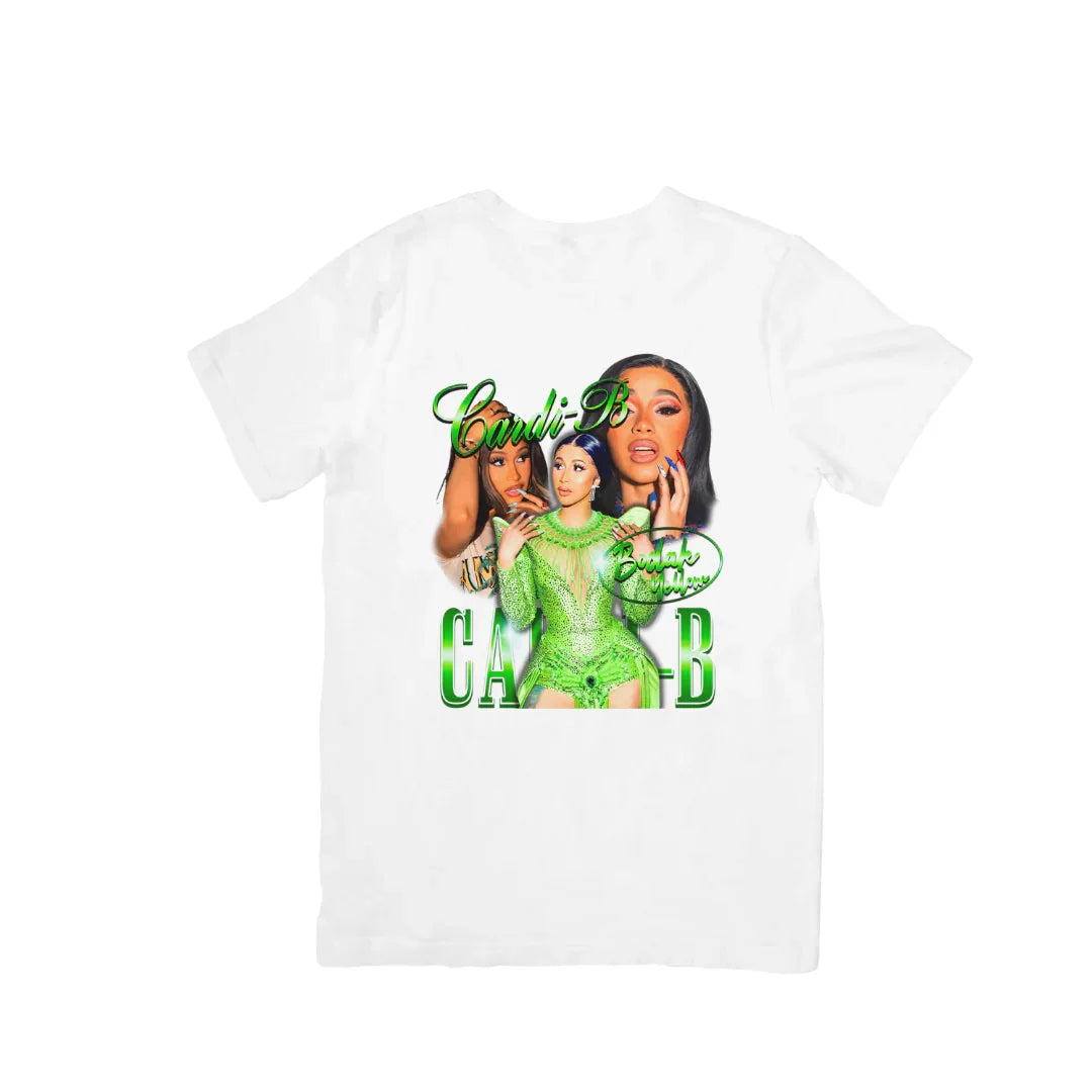 Camiseta Básica Cardi B Boclak Yellow Branco