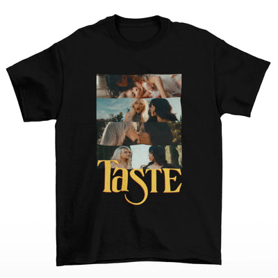Camiseta Básica Sabrina Carpenter Taste Single-PRETO