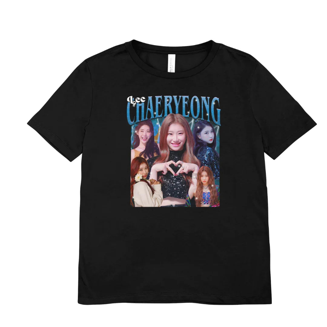 Camiseta Básica Itzy Chaeryeong Collab - preto