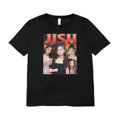 Camiseta Básica Itzy Choi Jisu Graphic - preto