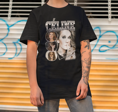 Camiseta Básica Céline Dion Collab - Preto