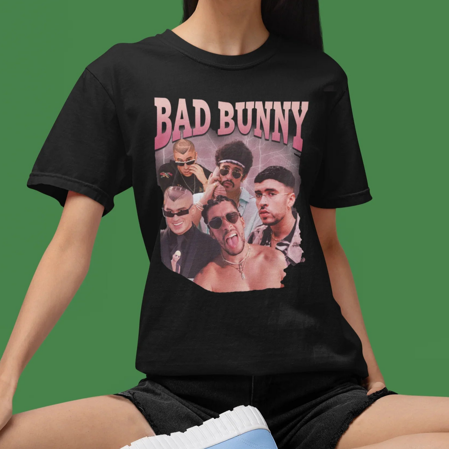 Camiseta Básica Bad Bunny Rapper