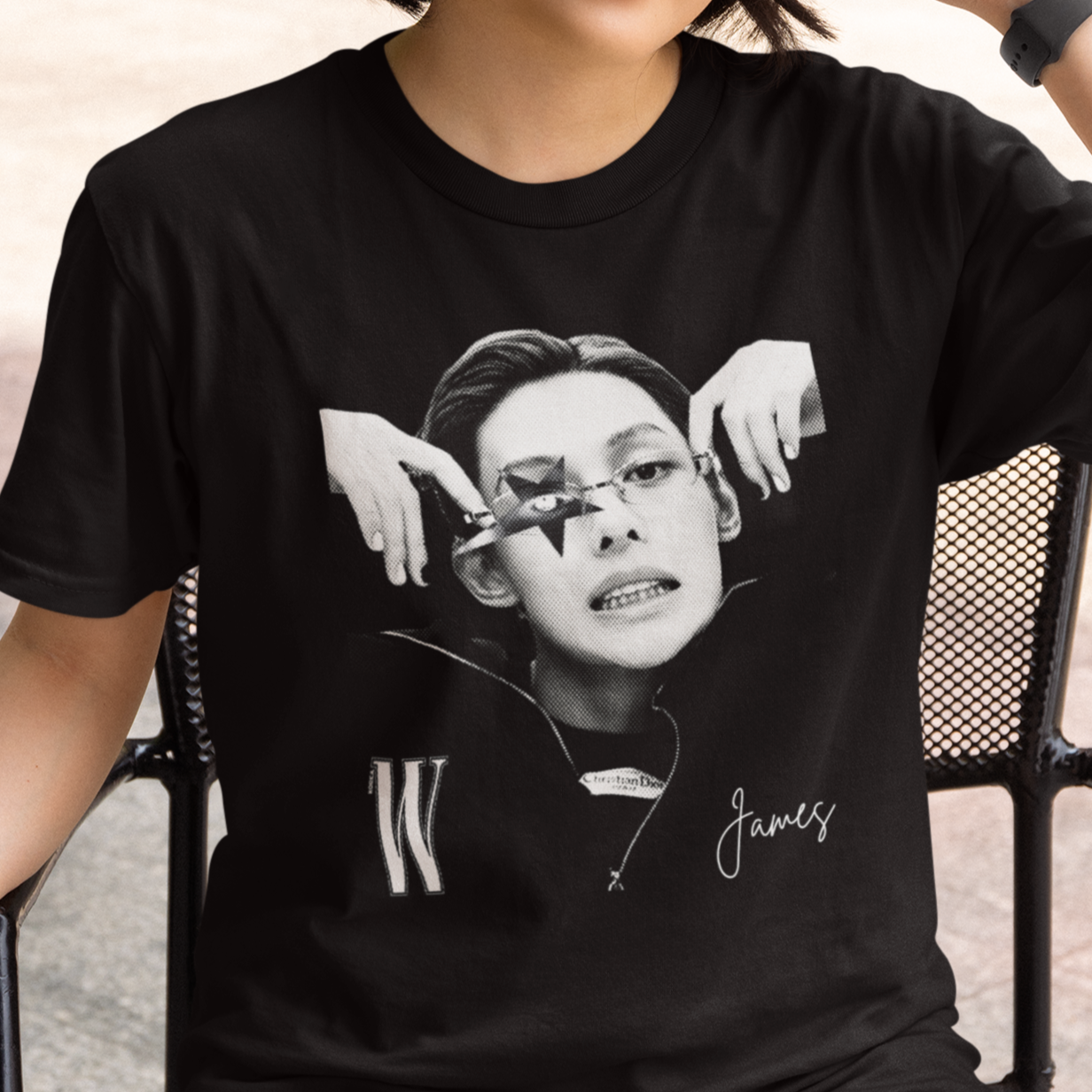 Camiseta Básica Cortis James Halftone