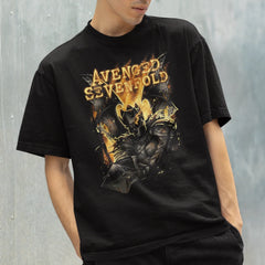 Camiseta Básica Avenged Sevenfold Fire