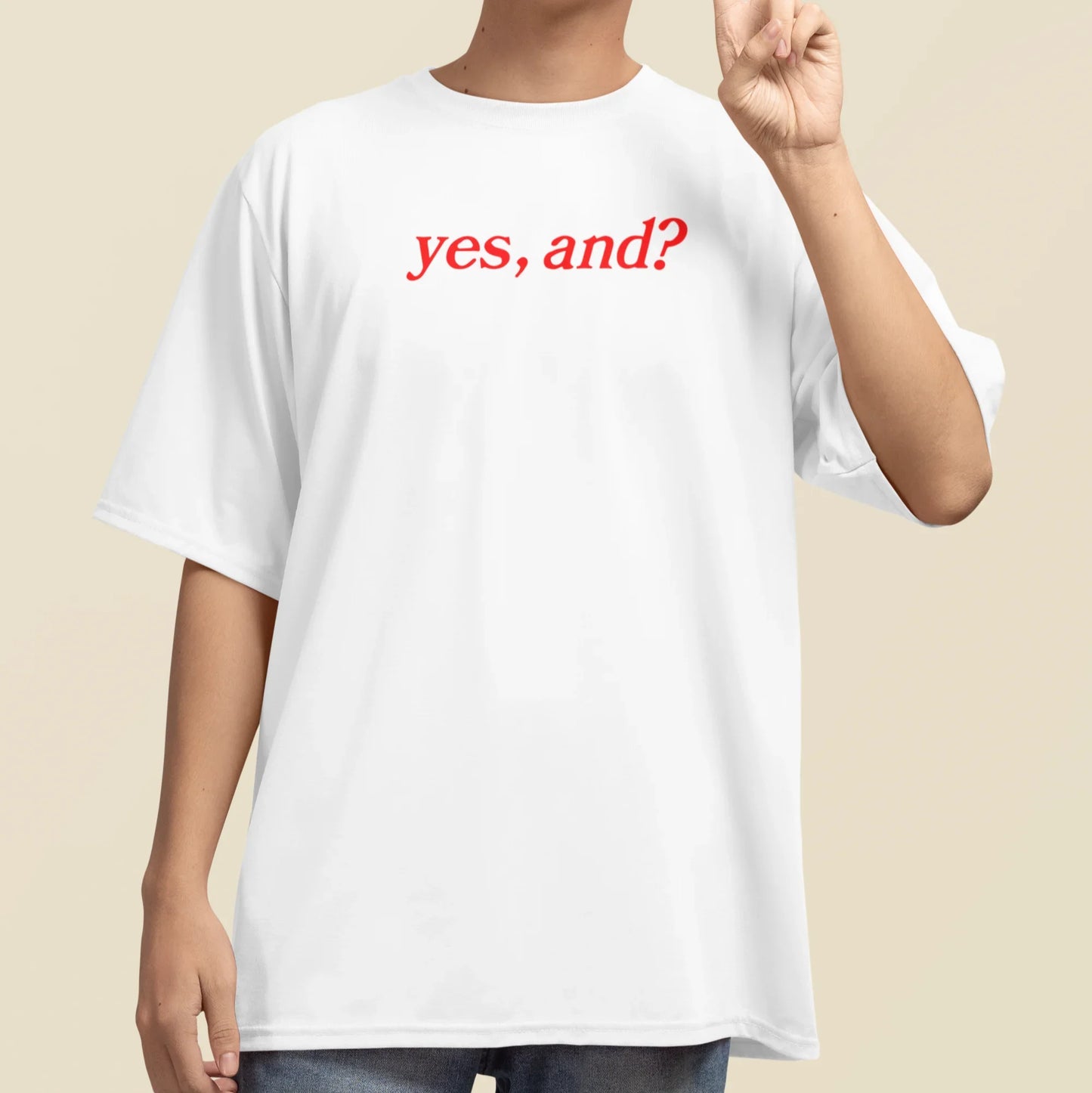 Camiseta Básica Ariana Grande Yes, And ? Letter