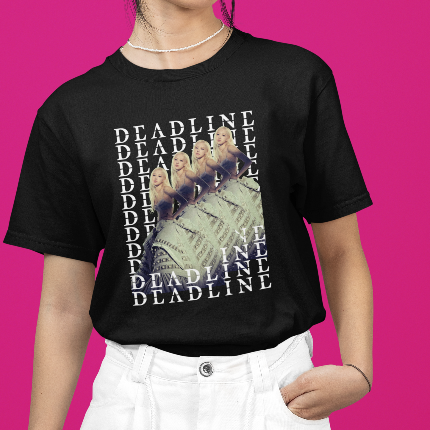Camiseta Básica Blackpink Rosé Deadline