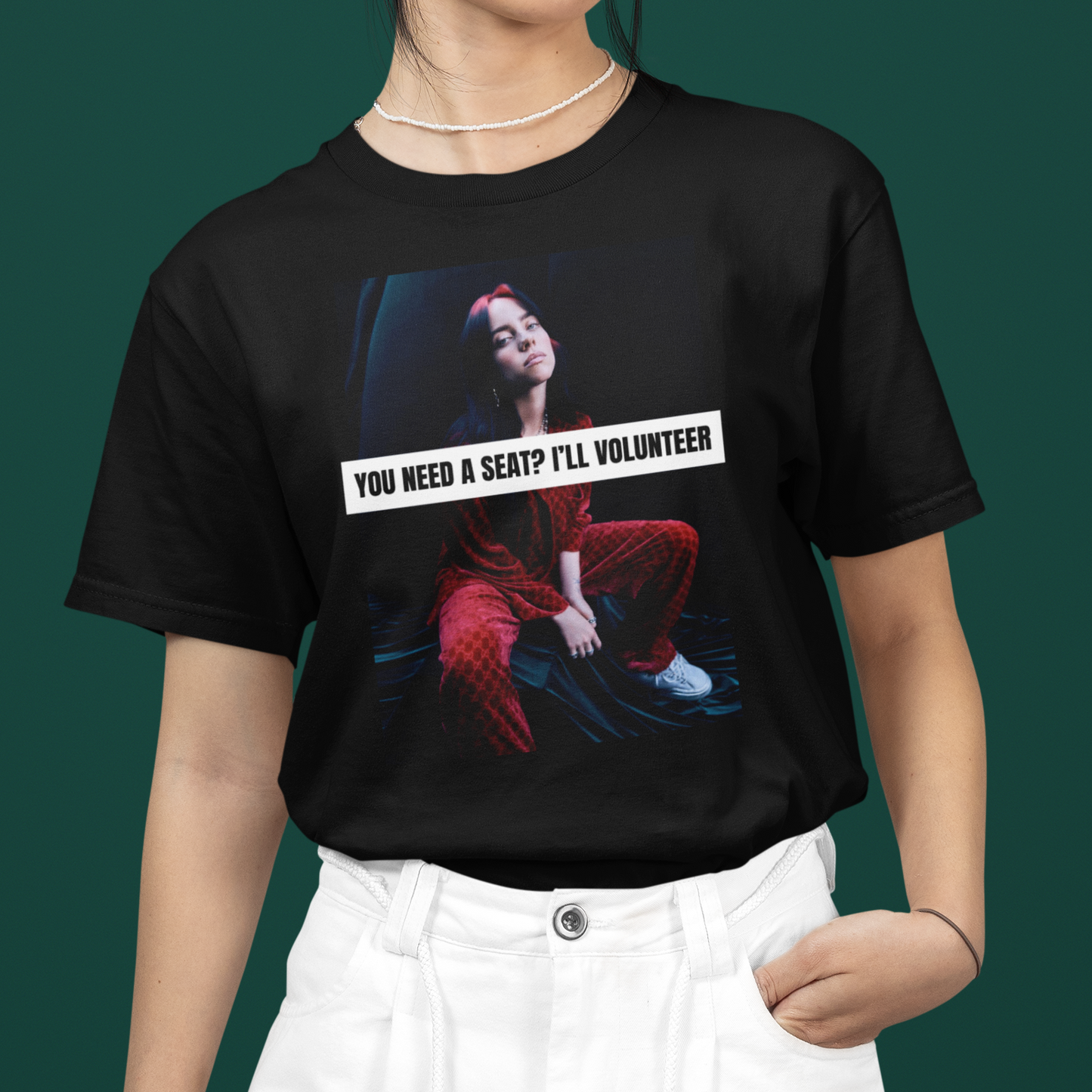 Camiseta Básica Billie Eilish I'll Volunteer