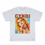  Camiseta Básica Cyndi Lauper Vintage - Branco
