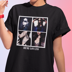 Camiseta Básica Demi Lovato Collage Edit
