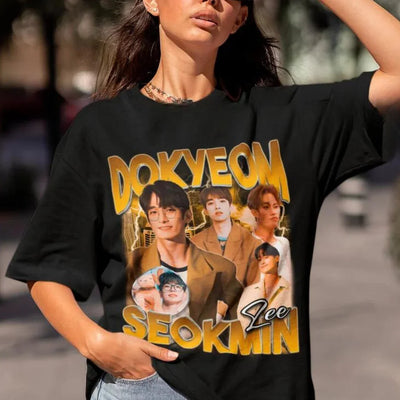 Camiseta Básica Seventeen Dokyeom - preto