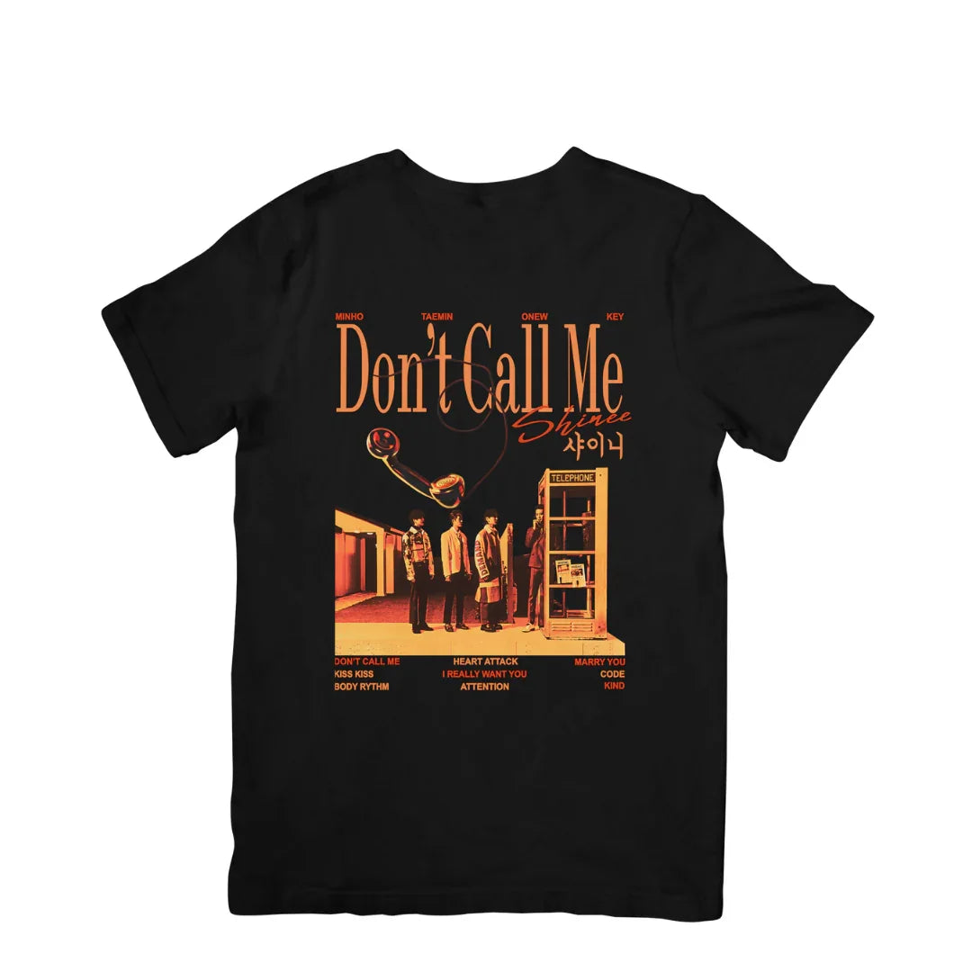 Camiseta Básica Shinee Don't Call Me - preto