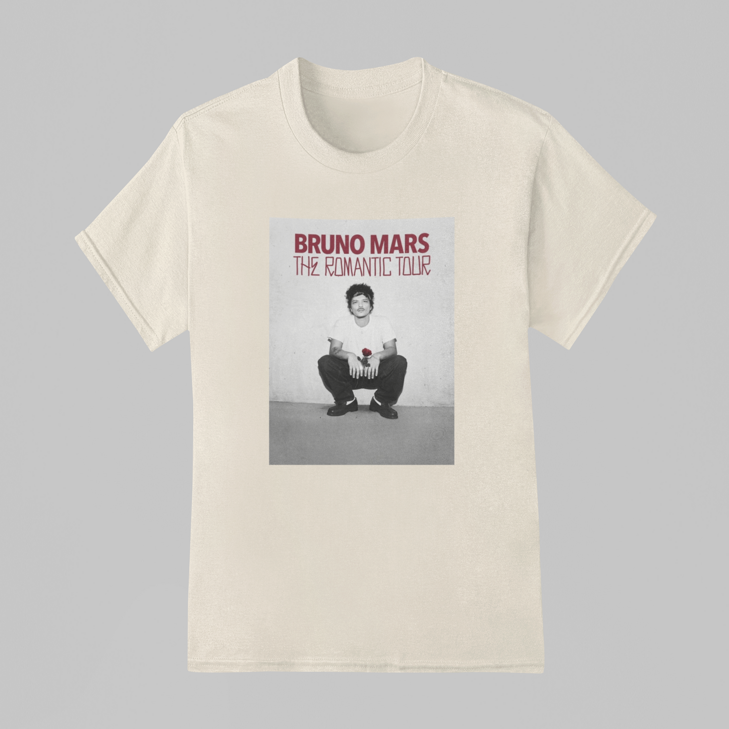 Camiseta Básica Bruno Mars The Romantic Tour
