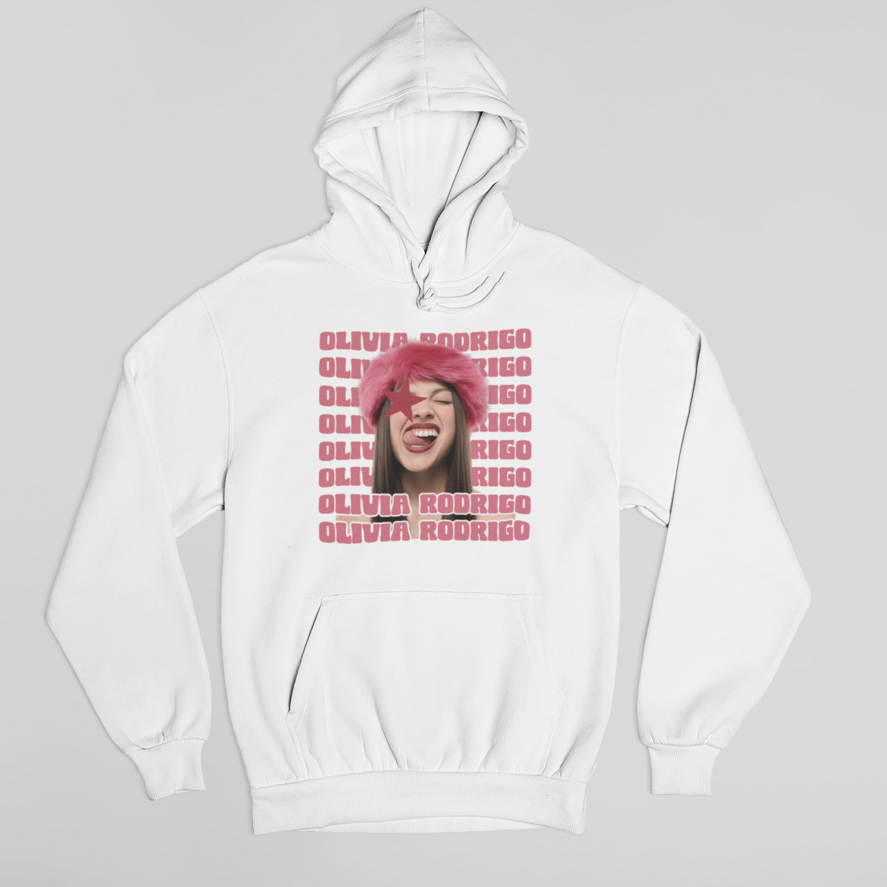 Moletom Canguru Olivia Rodrigo Pink Mood