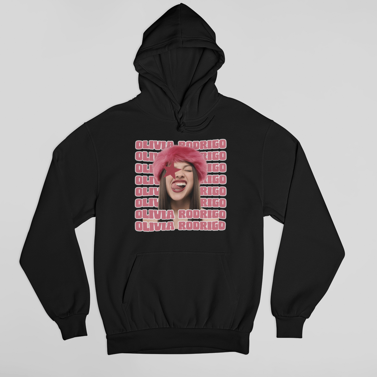 Moletom Canguru Olivia Rodrigo Pink Mood