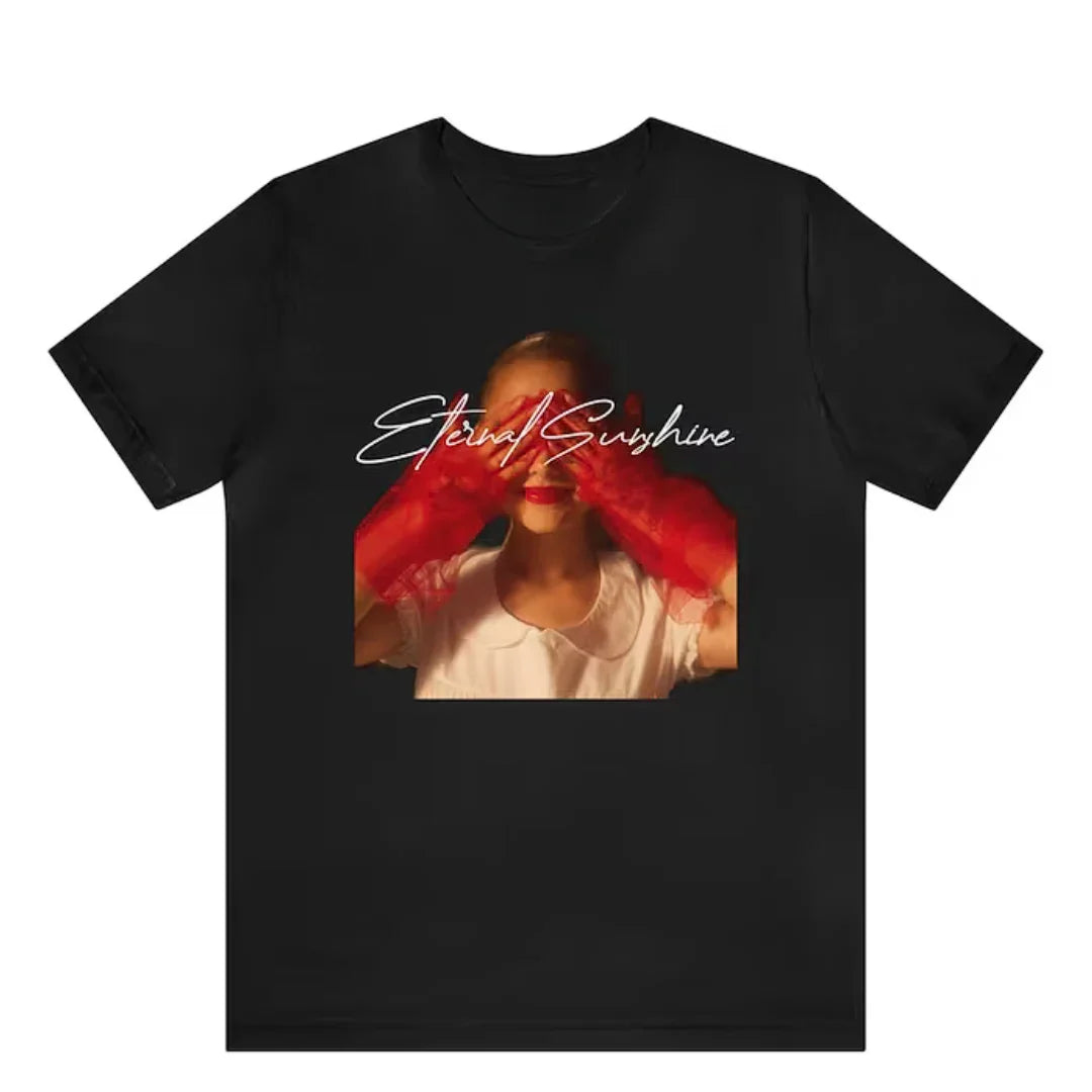 Camiseta Básica Ariana Grande Eternal Sunshine - Preto