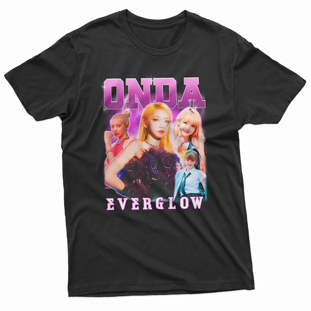 Camiseta Básica Everglow Onda - preto
