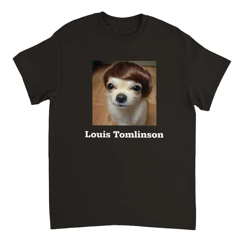 Camiseta Básica Louis Tomlinson Meme Preto