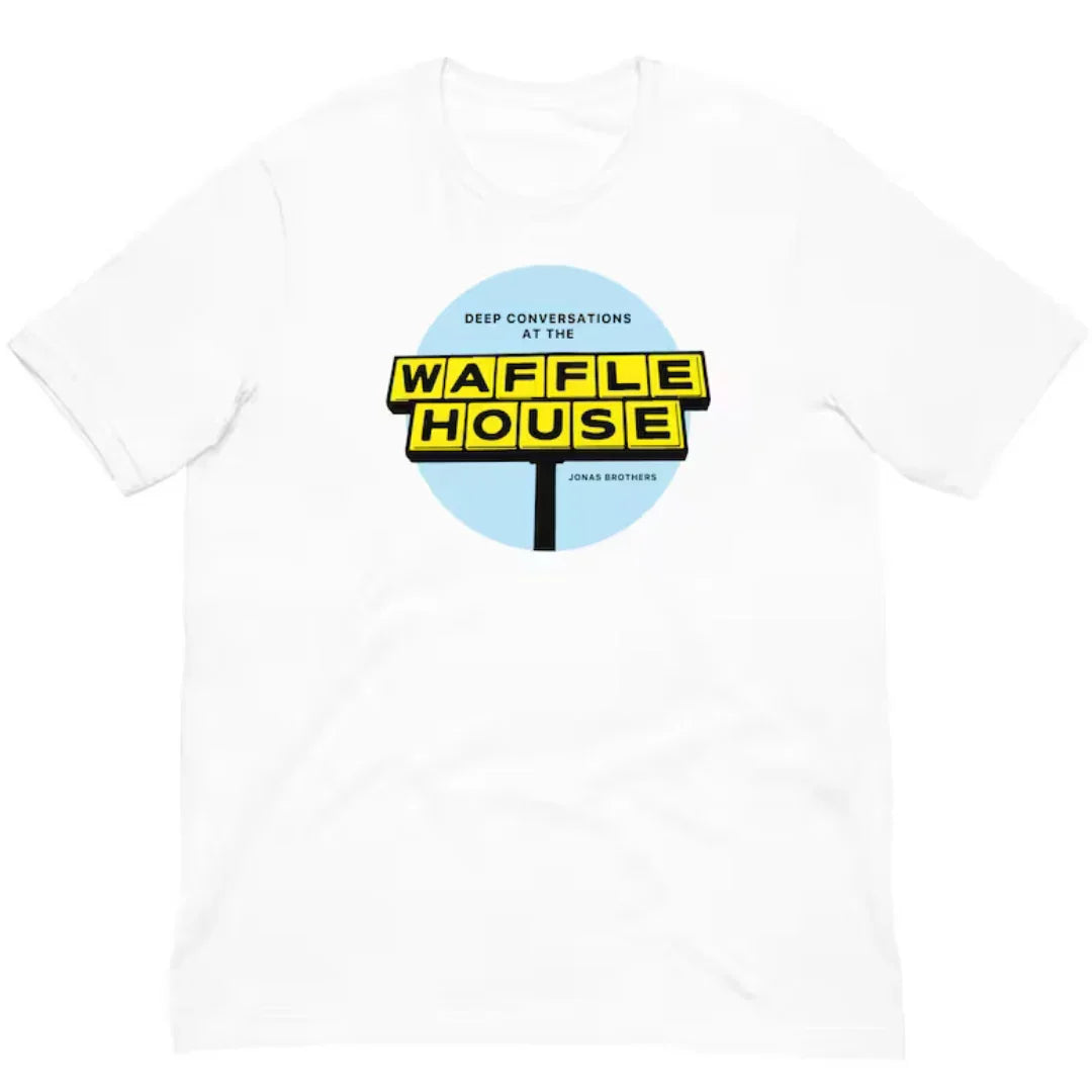 Camiseta Básica Jonas Brothers Waffle House Branco
