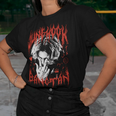 Camiseta Básica BTS Jungkook Fire-PRETO