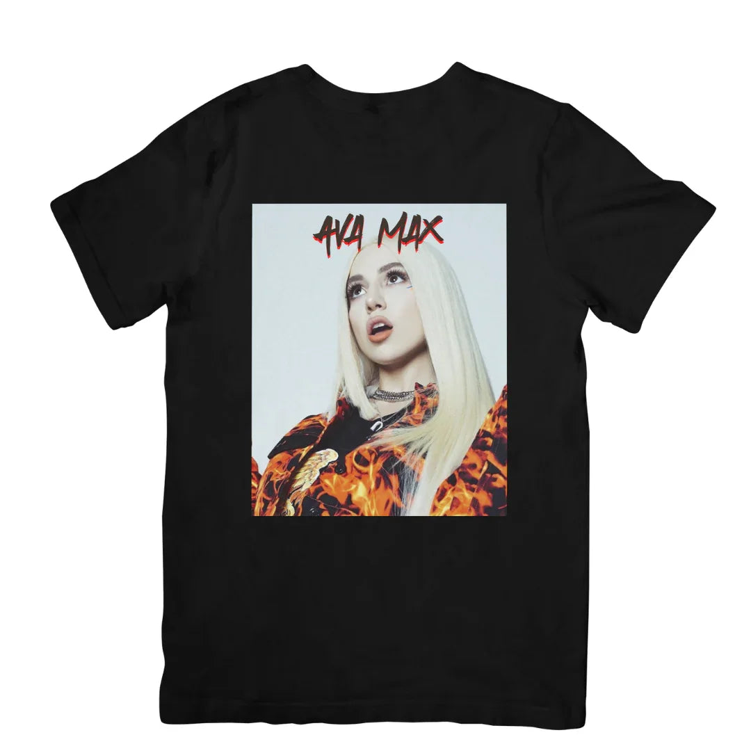 Camiseta Básica Ava Max Fire - Preto