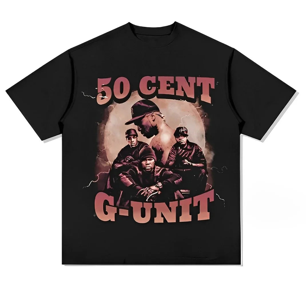 Camiseta Básica 50 Cent G-Unit-PRETO