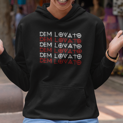 Moletom Canguru Demi Lovato Name Logo