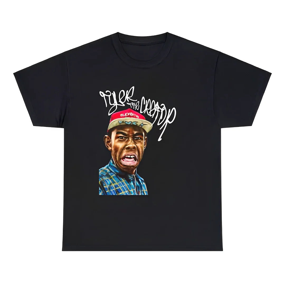 Camiseta Básica Tyler The Creator Graphic-PRETO