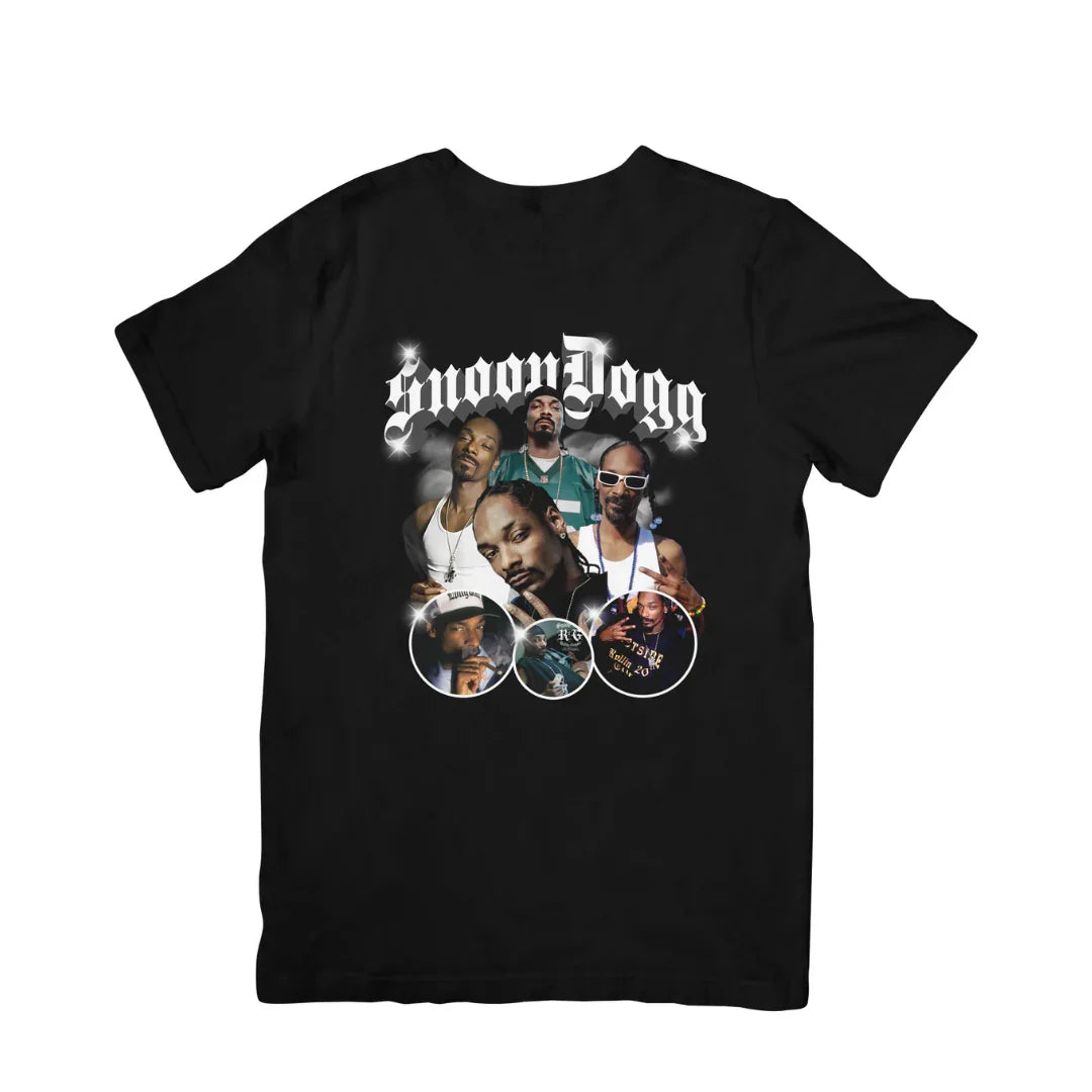 Camiseta Básica Snoop Dogg Graphic Preto
