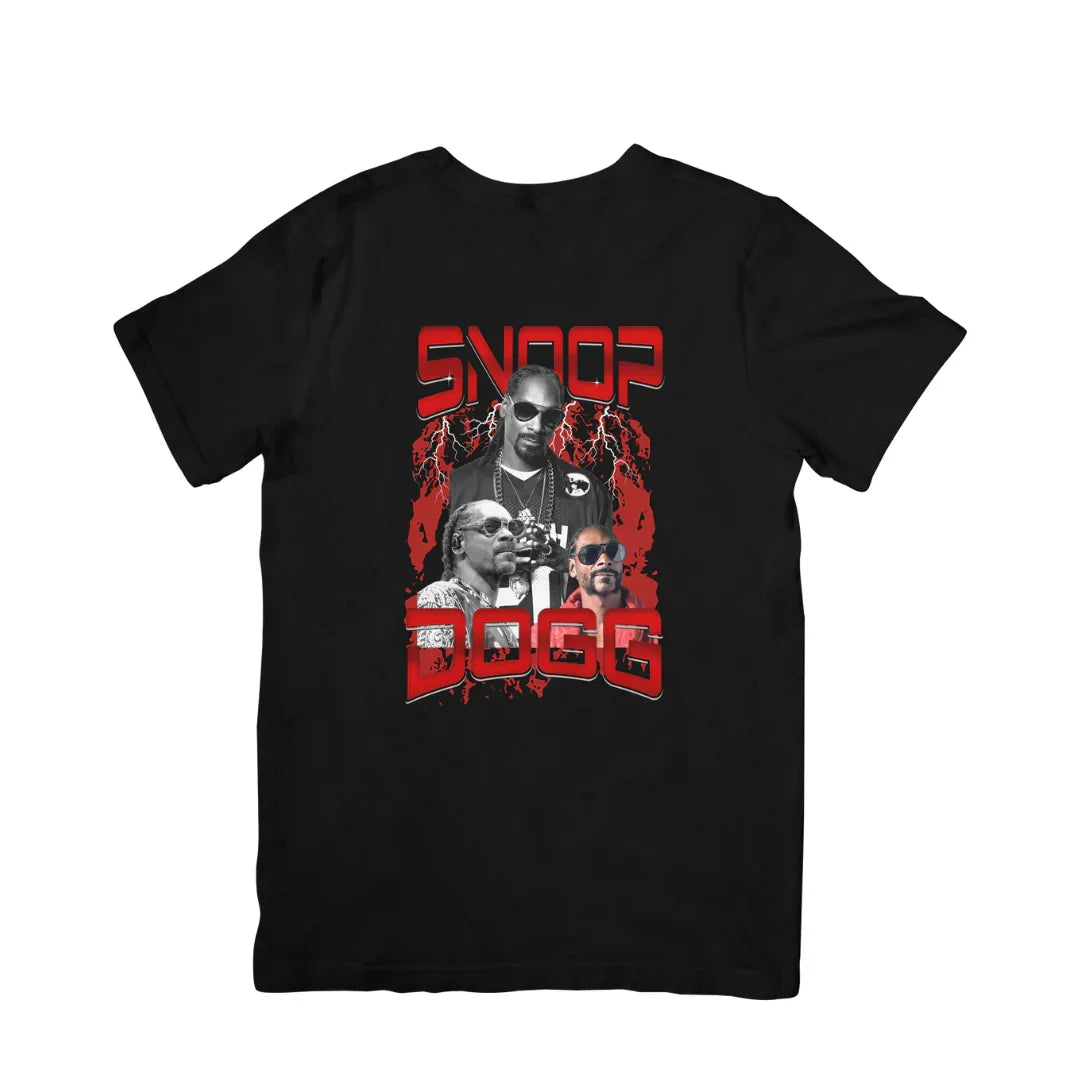 Camiseta Básica Snoop Dogg Graphic Collab Preto