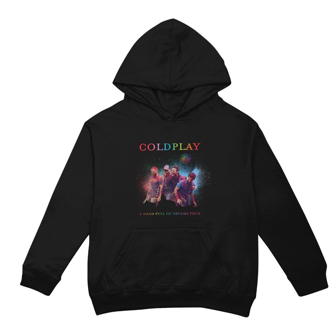 Moletom Canguru Coldplay Graphic Design-PRETO