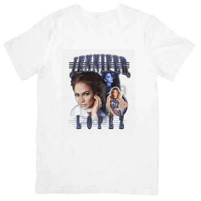 Camiseta Básica Jennifer Lopez Graphic Retro - Branco