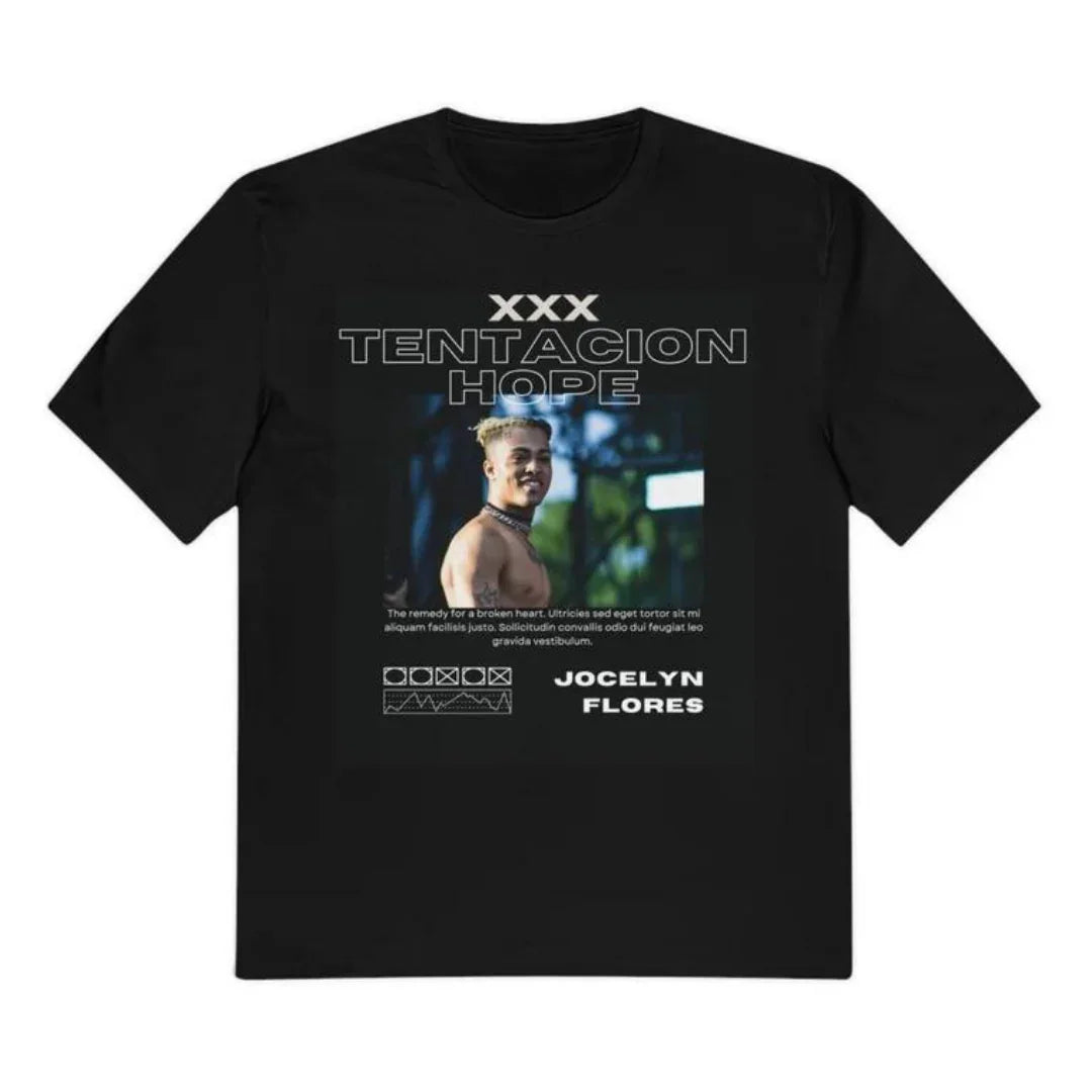 Camiseta Básica Xxxtentacion Hope-PRETO