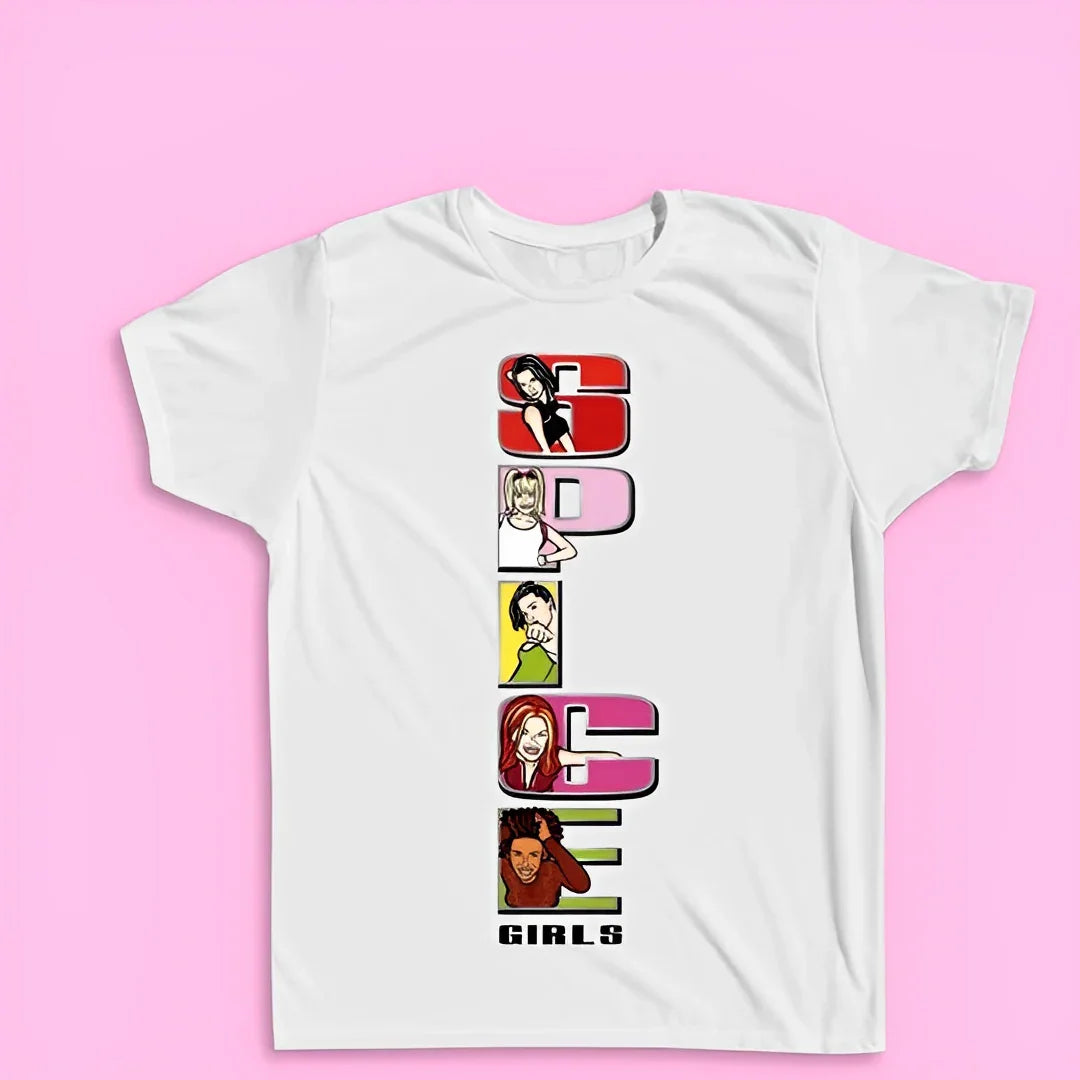 Camiseta Básica Spice Girls Illustrated Graphic